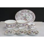 Early 20th century Royal Worcester Oval Plate and Three Bowls, pattern number 5969 together with