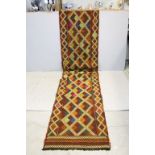 Hand Knotted Suzni Kelim Runner, 321cms x 78cms