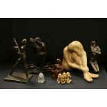 Collection of Five Contemporary Statutes / Figures