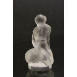 Lalique Glass model of Leda & the Swan, approx 11.5cm tall and engraved "Lalique France" to base