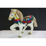 Painted Papier Mache fairground style Horse approx 52 x 48cm