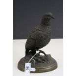 After Mene Bronze model of a Grouse, stands approx 22.5cm
