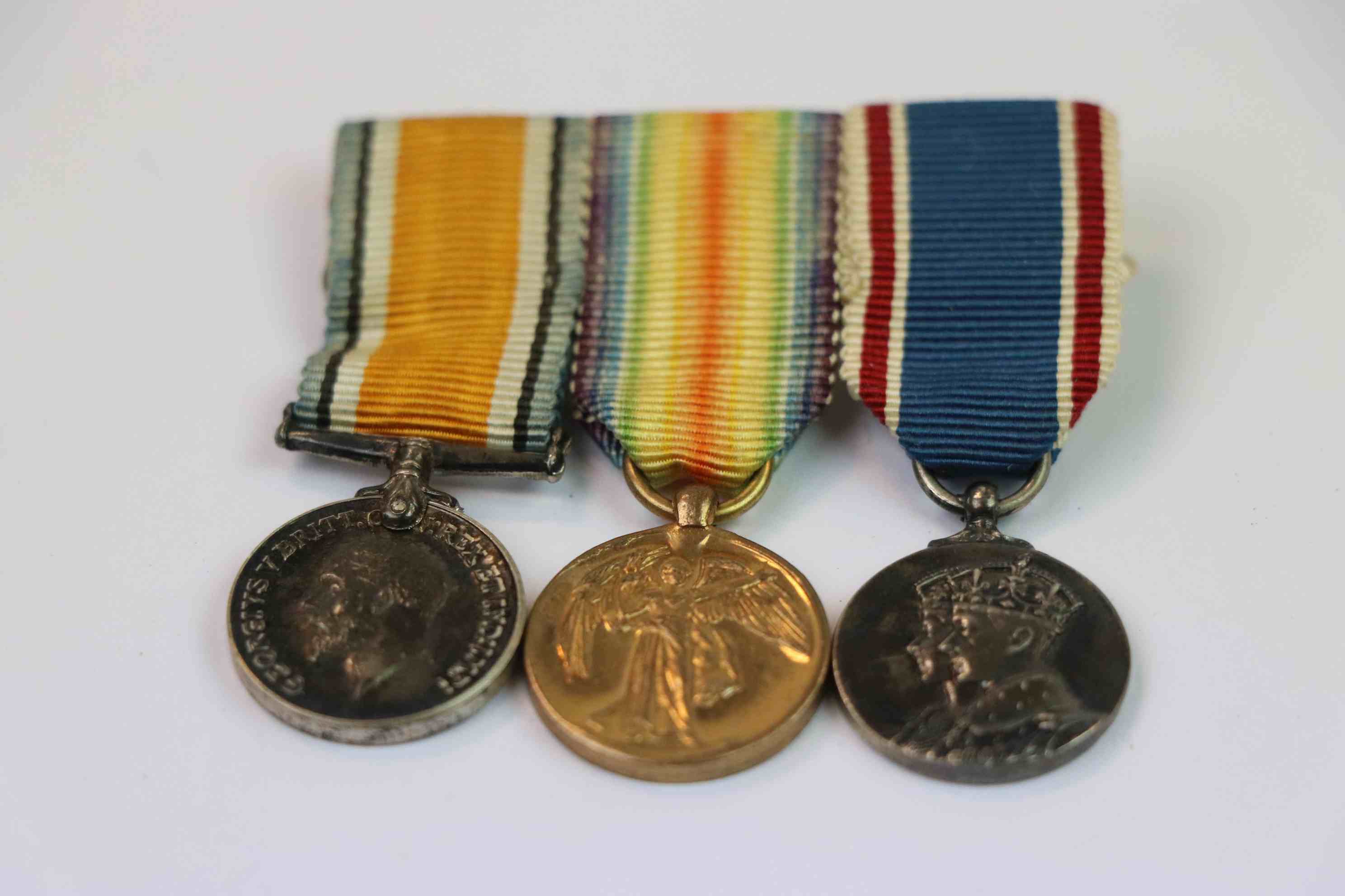 A World War One / WW1 British Miniature Medal Trio To Include The Victory Medal, The British War - Image 3 of 5