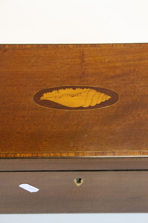 19th Century Marquetry inlaid Tea Caddy with lift out internal boxes and central Cut glass Mixing - Image 2 of 4