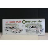 Vintage Aluminium Advertising Sign "A.E Edmunds Walker Century Oils", measures approx 71 x 26.5cm