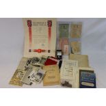 A Collection Of Military Ephemera To Include : A Liberation Of Norway Certificate, Norwegian Lament,