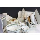 Eight Boxed Items of Lladro and Nao together with Three Portmeirion Botanic Garden Bowls