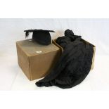 Vintage Ede & Ravenscroft Mortar Board & Gown contained in a Cardboard Box
