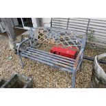 Metal Garden Bench, 128cms long