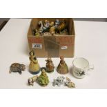 Box of vintage Wade Whimsies etc to include Nursery Rhyme characters & Disney