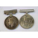 A Full Size World War Two Medal Pair To Include The British War Medal And The Long Service And