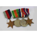 A Full Size World War Two / WW2 British Medal Group To Include The British War Medal, The Defence