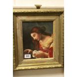 Gilt framed oil painting classical portrait of the Madonna