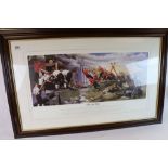A Military Print By Richard Clark Entitled "The Last Run". Measures Approx 43" x 28".