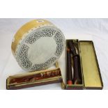 Vintage Boxed Duclet Scholar Wooden Recorder and a similar Wooden Treble Recorder together with an