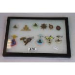 A Collection Of 12 x Military Sweetheart Brooches To Include Examples To The Royal Artillery And The