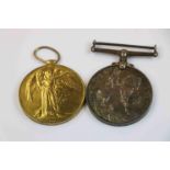 A Full Size World War One Medal Pair To Include The Victory Medal And The British War Medal Issued