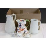 Small collection of mixed ceramics & glass to include 19th Century Jugs