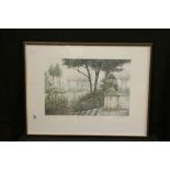 Arthur Byrne Signed Limited Edition Lithograph ' Leazes Park ' no 139/150, 37cms x 54cms, framed and