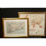 Print of The Howard Vincent Map of the British Empire 1924 Twenty-First Edition, 56cms x 63cms,