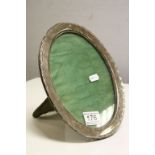 Edwardian Hallmarked Silver oval Photograph Frame, WGS & Co Birmingham 1909, frame approx 24 x