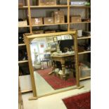 19th century Gilt Framed Overmantle Mirror, 107cms wide x 136cms high