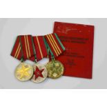 Three Russian Medals For Irreproachable Service In The Ministry For Internal Affairs, Complete