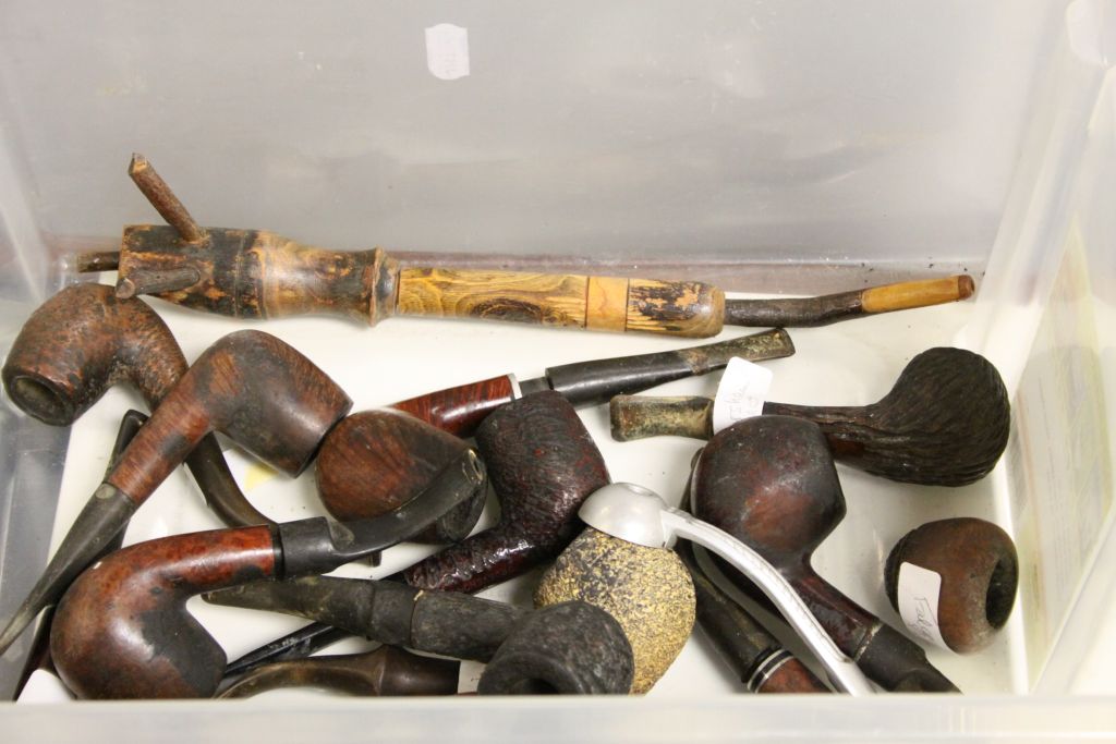 Collection of vintage Tobacco Pipes with vintage Pipe stand to include a Boxed Peterson's System, - Image 2 of 2