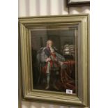 Oil on panel gilt framed portrait of a Noble Gentleman in Regal dress