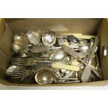 Mixed vintage Silver plated Cutlery etc, all loose