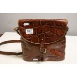 Vintage Mulberry Crocodile effect Leather Handbag with shoulder strap