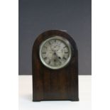 Wooden cased Fusee movement Regulator Clock with Rosewood veneer front, the Silvered metal dial