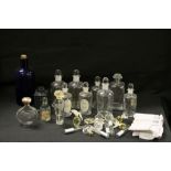 Collection of vintage Glass Bottles to include Nina Ricci Lalique design examples