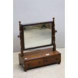 Regency Mahogany Swing Mirror with Two Glove Drawers (one hing needs re-applying, contained in
