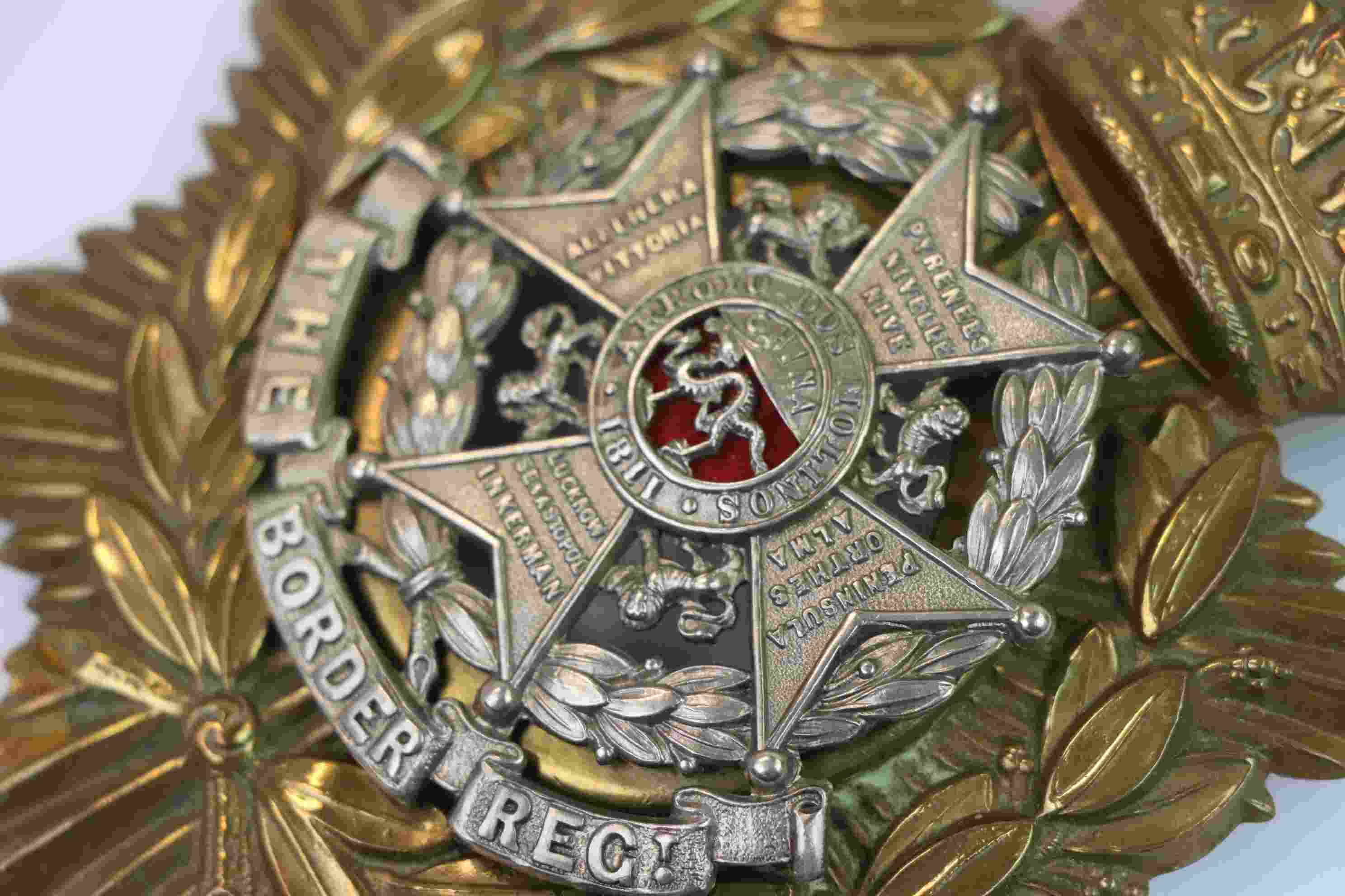 A King Crown The Border Regiment Helmet Plate / Badge. - Image 5 of 8