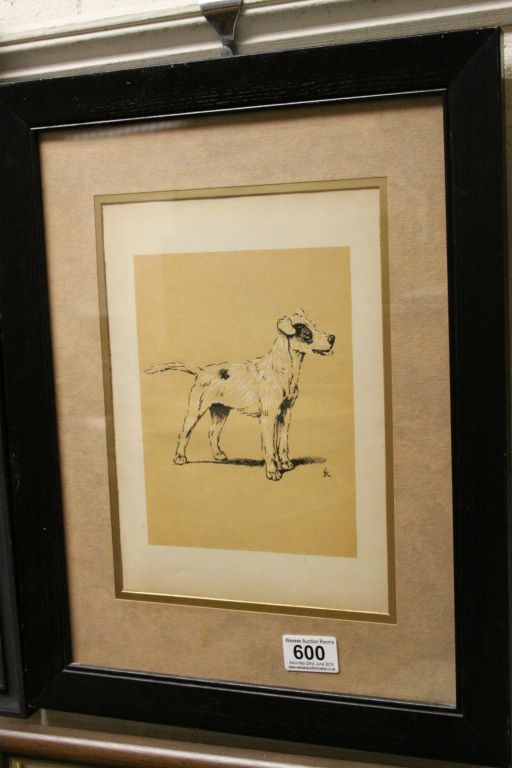 Cecil Aldin circa 1902 framed print study of a Terrier Dog