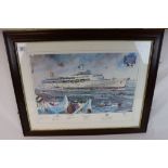 A Framed And Glazed Print Entitled "Britannia Rules" By Christopher B Dee. Measures Approx 33" x