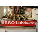 Large Metal Advertising Sign ' Esso Lubricare ' 243cms x 50cms