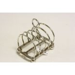 Silver Plated toast rack on bun feet