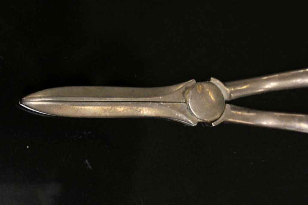 Pair of Hallmarked Silver Grape Scissors "George Hape" Sheffield 1870, approx 18.5cm long - Image 2 of 3