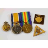 A Full Size British World War One Medal Pair Issued To 33401 PTE. G. BRIND Of The Royal Berkshire