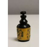 Erotic wood and bone snuff bottle