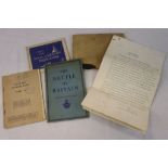 A Small Collection Of World War Two & World War One Ephemera To Include A Book Of Warships Of The