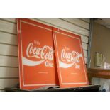 Pair of vintage Perspex "Coca Cola Advertising signs, each approx 71.5 x 71.5cm