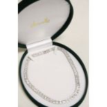 Stone set Hallmarked Silver necklace in a "Chapelle" box