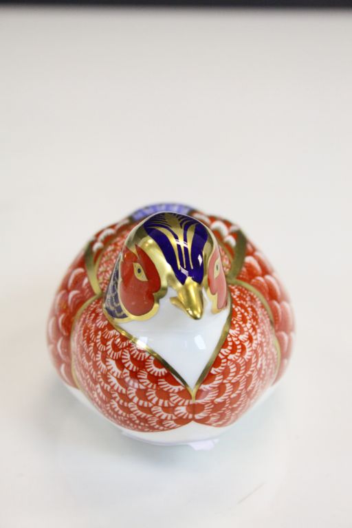 Pair of Royal Crown Derby Pheasant Paperweights, one numbered XLIX with no stopper, the other - Image 3 of 7