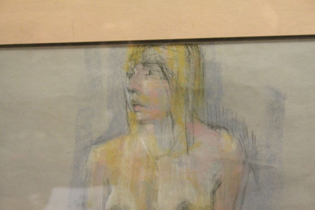 V.Hamer 20th Century framed pastel study pose of a female nude - Image 2 of 2