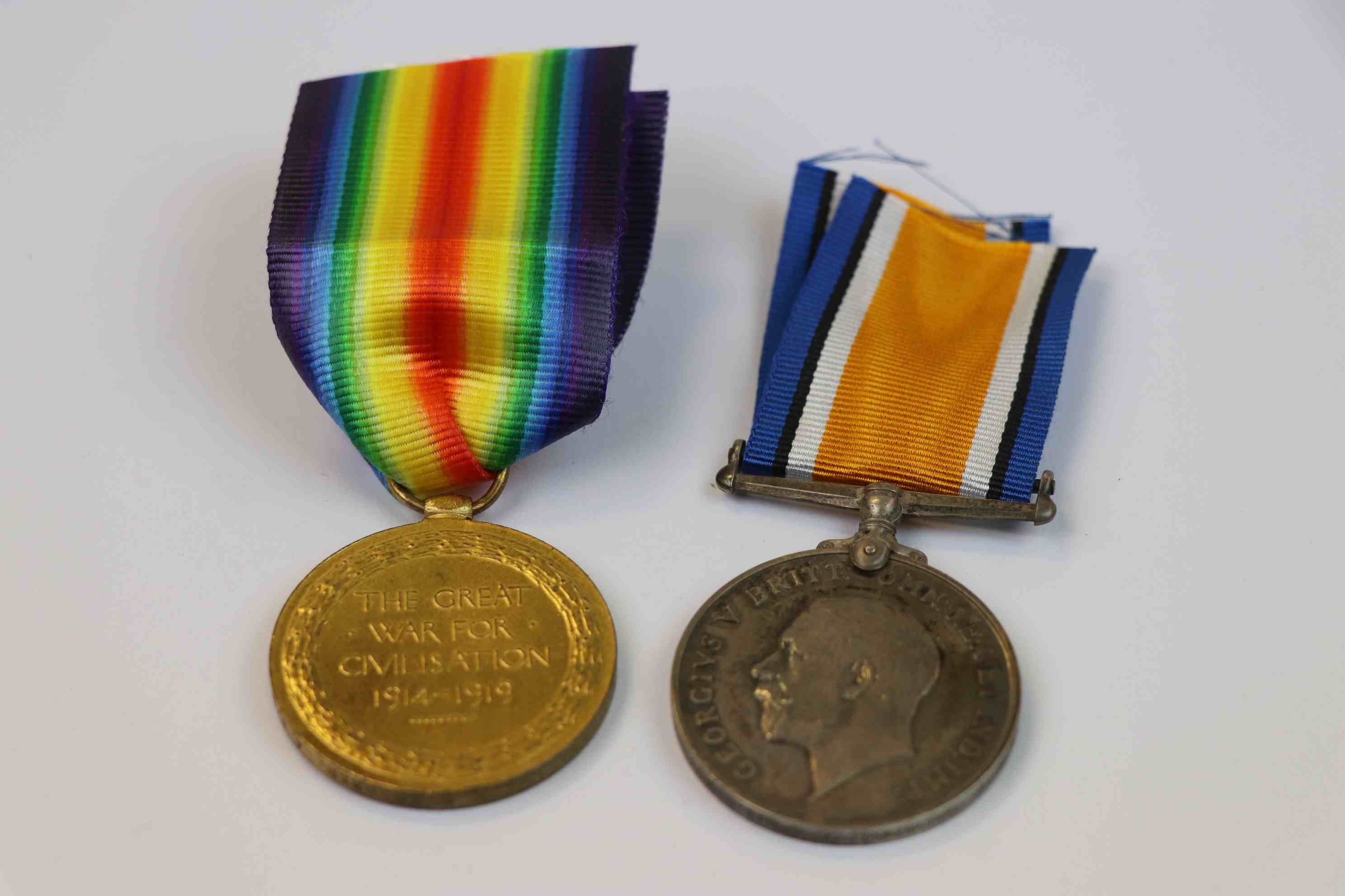 A Full Size World War One / WW1 Medal Pair To Include The Victory Medal And The British War Medal - Image 6 of 8