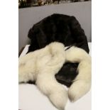 Two vintage Real Fur stoles, one being Silver Fox