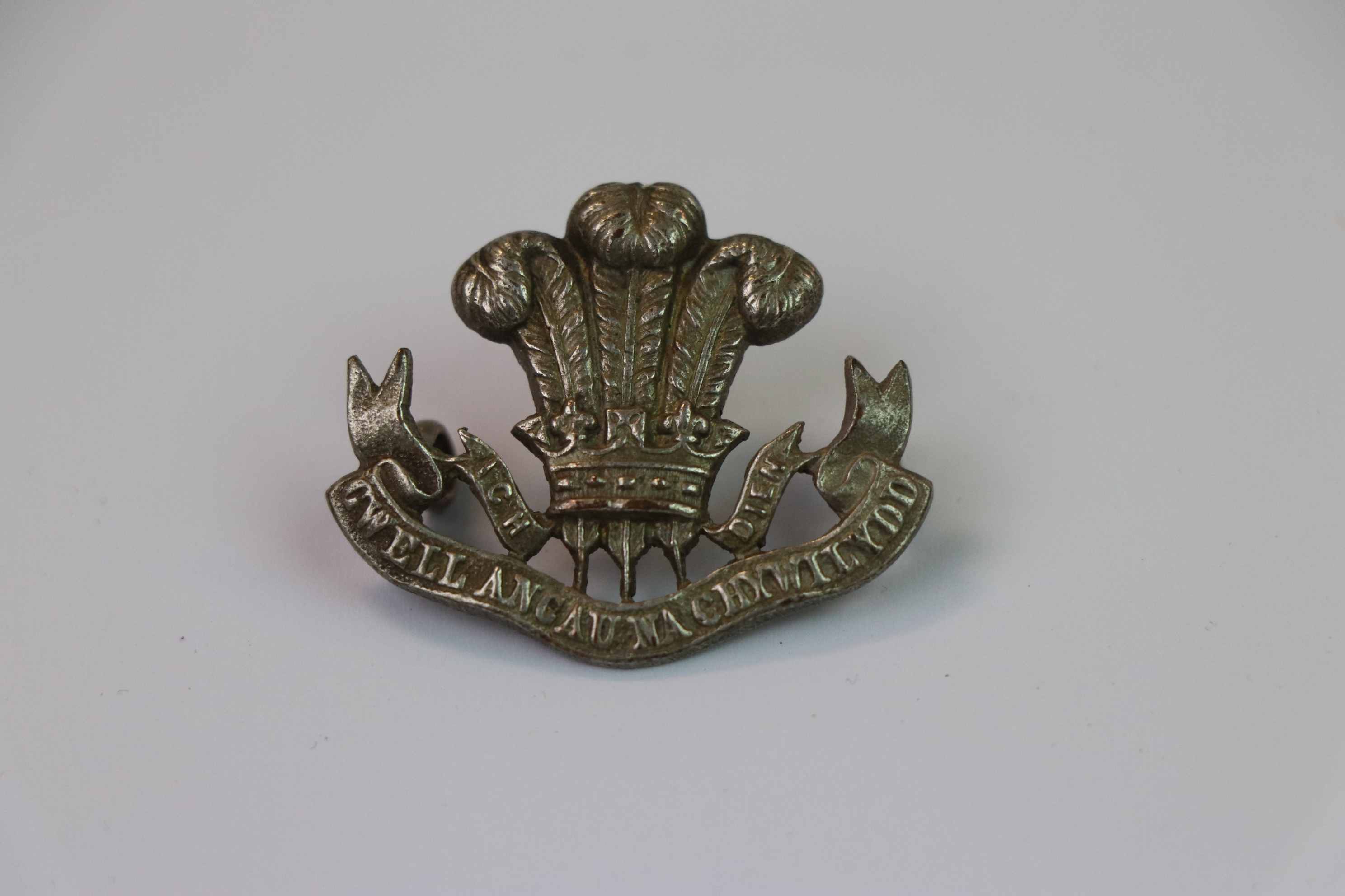 Two Silver Welsh Regiment Collar Badges. - Image 4 of 5